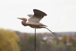 Heron Staked Flamed Copper