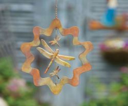 Sunburst Dragonfly Flamed Ornament