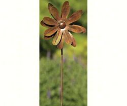 Zinnia Spinner Stake Med